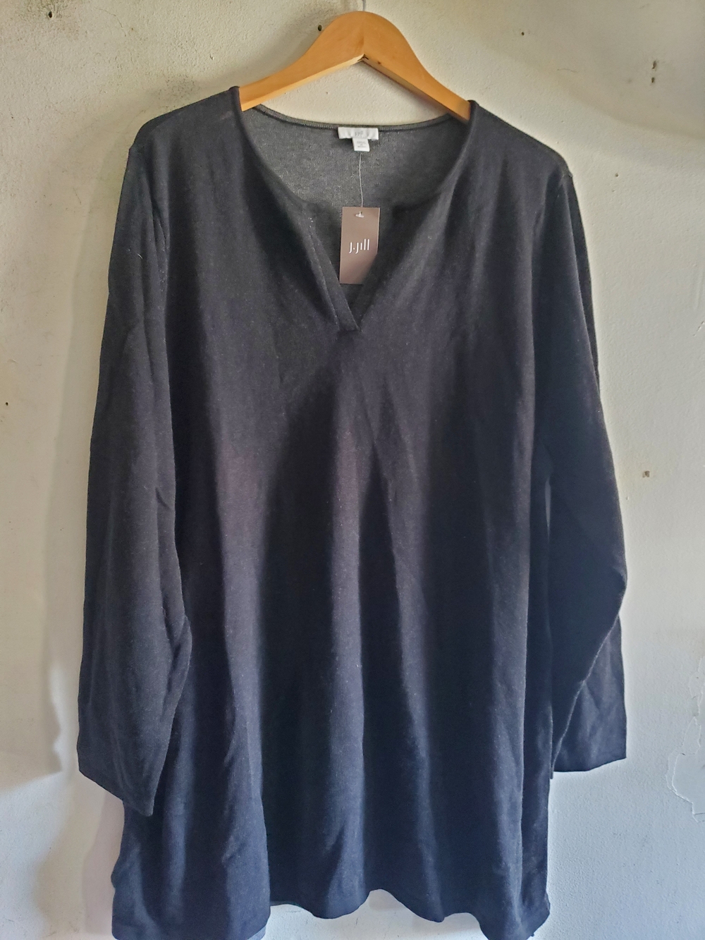 JJill Black Tunic V-Neck Top